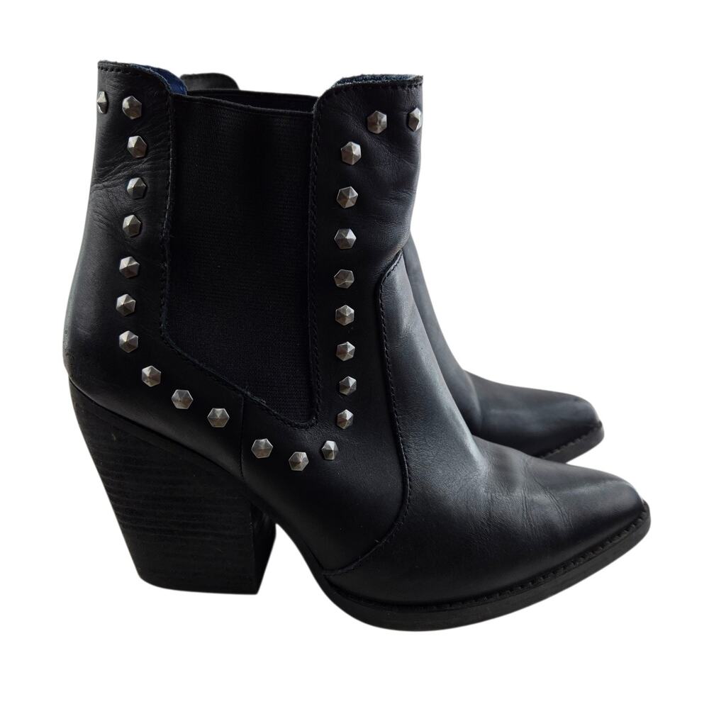 Dingo Boots‎ Womens 8.5 Stay Sassy Studded Leather Black Western Chelsea Heeled